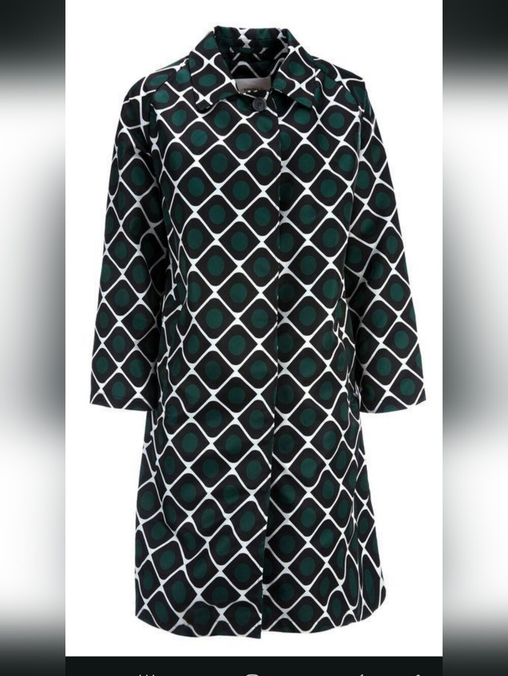 NEW La Double J Special Edition Women's Green Olive Nylon Loden Coat Sz XS NWOT